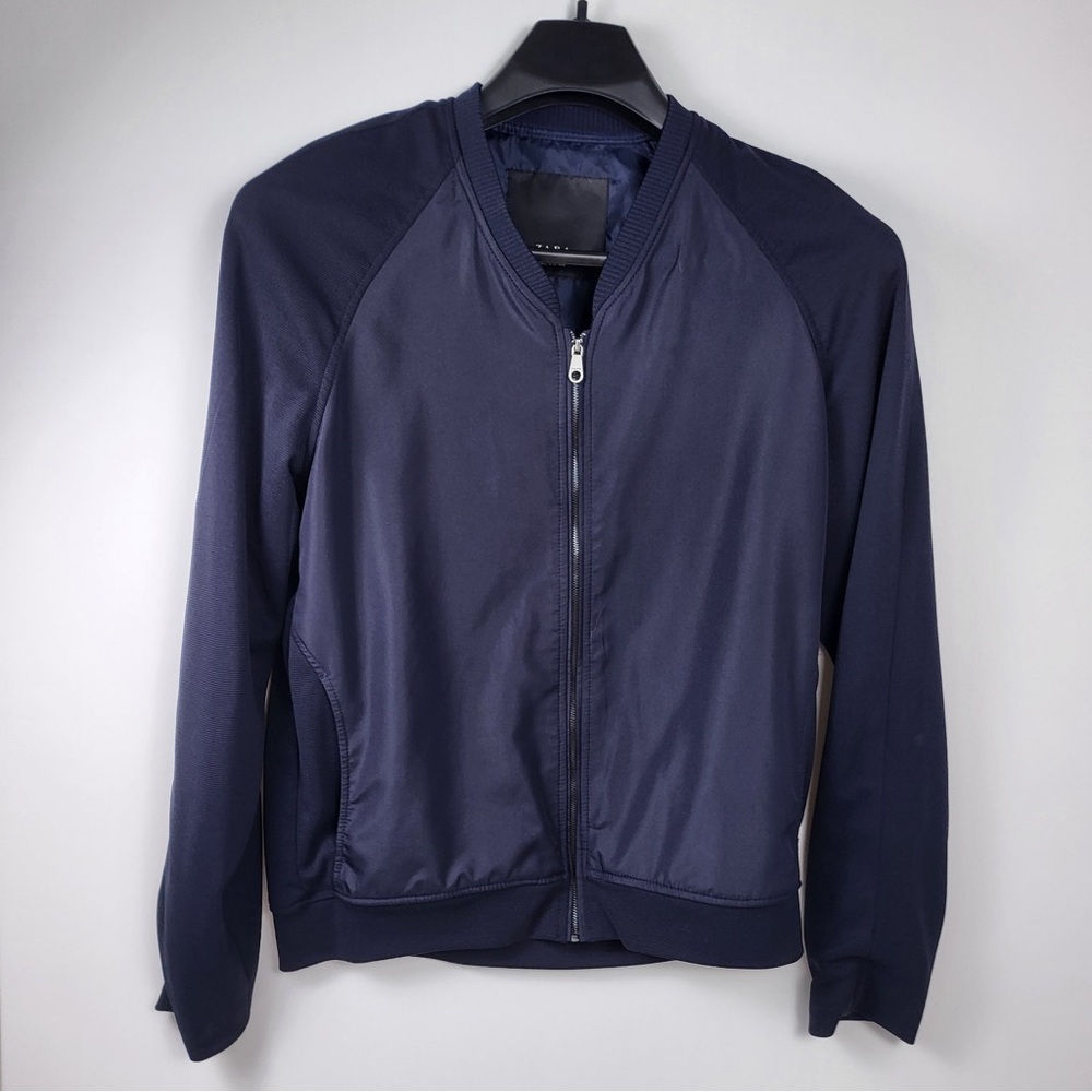 Zara Women's Navy Bomber Jacket